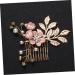Housoutil Flower Hair Accessories Jeweled Hair Combs Crystal Hair Comb Pearl Hair Comb Wedding Rhinestone Hair Comb Crystal Hair Accessories Bridal Headpiece Pink Rhinestones Bride Veil - Buy Online on GoSupps.com