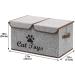 Geyecete Large Linen Fabric Foldable Storage Box with Lid and Handles - Ideal for CAT Apparel, Coats, Toys, Clothing - Gray - Buy Online on GoSupps.com