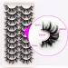 Veleasha 6D23 Fluffy Wispy Faux Mink False Eyelashes 10 Pairs Pack - 22mm Long | Women's Criss-cross Fake Lashes - Buy Online on GoSupps.com