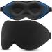 Onaez side sleeping mask for men and women modified 3D mesh sleep mask breathable comfort eye mask 13mm eye sockets nose pads blackout comfort sleeping glasses for travel and yoga black