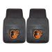 FANMATS 8832 Baltimore Orioles 2-Piece Heavy Duty Vinyl Car Mat Set, Front Row Floor Mats, All Weather Protection, Universal Fit, Deep Resevoir Design