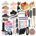 121 Pcs Variety Hair Clip Set hair Accessories Barrettes Long Hair Nonslip For Women Big Claw Clips No Bend Curl Pin Clips Thick hair No-Trace Medium Jaw Clip (Large) (colourful)