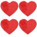 Heart- shaped Chocolate Boxes Empty Valentines Heart Container Packing Storage Box for Mother' s Day Valentine' s Day Candy Sweet Nuts Toffee Caramels (4 Pcs Red)
