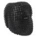 Spikes face cover with unique light color cosplay props suitable for Halloween party music festival from latex easy to wear and clean (black)
