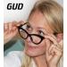 GUD Cat-Eye Reading Glasses for Women - 5 Pairs +4.00 Readers - Stylish Small Size Eyewear - Buy Online on GoSupps.com