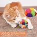 Cat Toys Ball Woolen Yarn Bell Fuzzy Interactive Chew Toy for Indoor Cats & Kittens - 6 Pack - Buy Online on GoSupps.com