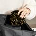 Feminine Menstrual Cup Bags | Black Golden Stars Pattern - Portable Period Pockets for Women & Teens - Buy Online on GoSupps.com