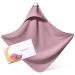 Mababu hooded towel baby 4 layer with anti -slip button - 75x75 cm GOTS organic cotton bath towel baby towels - baby towel with hood - remains soft & fluffy after washing dusty rose