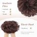 FESHFEN Messy Bun Hair Piece Synthetic Wavy Curly Chignon Ponytail Extension in Dark Auburn - 1PCS 38g - Buy Online on GoSupps.com