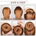 INBOLM 6 Pcs Hair Donuts for Buns Donut Bun Maker Set Hair Doughnuts Bun Makers for Hair Paddingwith 20 Pcs U-Shaped Hair Pins and 5 Pcs Elastic Bands for Girls Kids and Women (Brown) - Buy Online on GoSupps.com