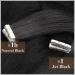 Sunny Jet Black Tape in Hair Extensions - 20pcs, 50g, 22 Inch, Real Human Hair for Black Women - Buy Online on GoSupps.com