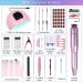 Complete Nail Kit with Electric Drill, UV LED Lamp, 54W Dryer, Manicure Pen, False Tips, Files - Perfect Starter Set for Acrylic Art Supplies - Buy Online on GoSupps.com