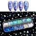 Noverlife 36 Grids Christmas Nail Art Sequins - 3D Holographic Laser Snowflake Star Glitters for Holiday Manicure - Buy Online on GoSupps.com