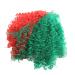 Cosplay Fluffy Curly Synthetic Wig Hair Red Green Hair pour Halloween Party