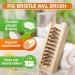 Konex Non-Slip Wooden Hand and Nail Brush with Boar Bristle - Dual-sided for Effective Cleaning - Buy Online on GoSupps.com