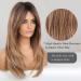 HAIRCUBE Long Ombre Brown Layered Synthetic Curly Hair Wig for Women - Middle Parting - Buy Online on GoSupps.com