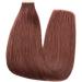 Hotlulana Dark Red Brown Tape Extensions - 24 Inch 100% Real Human Hair 50g 20pcs Skin Weft #33 - Buy Online on GoSupps.com