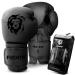 Fightr boxing gloves with the best seat for maximum stability |Men and women |For boxes MMA Muay Thai kickboxing & martial arts 08 10 14 16 oz |including carrying bag 12 oz all black