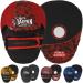 Taipan Sports Boxing Mitts for Muay Thai, Kickboxing, MMA Training Mitts, Focus Punch Mitts Pad for Kids, Men & Women with Drawstring Bag (Pair). Red