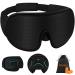 RIWISLL Sleep Mask Super Soft 3D Contoured Cup Sleeping Mask Upgraded 100% Blockout Light Sleep Masks for Women Men with Adjustable Strap Comfortable Concave Molded Eye Covers for Sleeping Black
