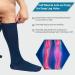 360 RELIEF - Flight Compression Socks Supports | Blood Circulation Travel Work XXL Blue+Grey - Buy Online on GoSupps.com