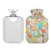 KCLDECI hot water bottle with lid Christmas heat bottle 2 l hot water bag for foot warmer pain relief heat and cold therapy cramps