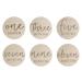 Little Pear Wooden Milestone Photo Cards, Baby Announcement Cards, Double Sided Photo Prop Monthly Milestone Discs, Pregnancy Journey Milestone Markers Natural Wood Milestone Discs