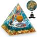 HuiJuKeJi Healing Crystals Cancers Orgonit Pyramid Constellation Gifts - 12 Companion Birthstone & Tiger Eye Stone Crystal Pyramid for Astrology Energy Healing Reiki Chakra Stone 6cm -Cancers