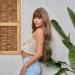 Uevies Brown Ombre Synthetic Wig | 26 Long Corrugated Pony Wig for Women | Naturally Looking Cosplay & Party Hairstyles - Buy Online on GoSupps.com