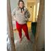 High Waisted Black Seamless Workout Leggings for Women - Tummy Control Yoga Pants (Red, L-XL) - Buy Online on GoSupps.com