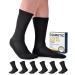 Pembrook Diabetic Socks for Men and Women - Non Binding Socks Women | Neuropathy Socks for Men and Neuropathy Socks for Women Large Black - 6 Pairs
