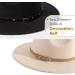 Lisianthus Wide Brim Belt Buckle Fedora Hat Set - 2 Pack for Women & Men | Medium Size - Buy Online on GoSupps.com