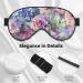 Watercolor Hydrangea Rose Sleep Mask for Men & Women | Soft Adjustable Eye Covers for Travel & Sleep | Aesthetic Blackout Mask - Buy Online on GoSupps.com