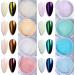 Laza Mermaid Pearl Chrome Nail Powder - 8 Colors Metallic Mirror Effect Pigment Kit for Gel Nail Art - Iridescent Aurora Nail Glitter Dust for Resin Craft & Gifts - Buy Online on GoSupps.com