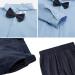 Mint Green Baby Boy Wedding Outfit Suit | 3-6 Months Solid Blue Gentleman Clothing Set with Bodysuit, Suspender Trousers, Shirt, and Bow Tie - Buy Online on GoSupps.com