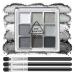 Miniling 9 Colors Smokey Grey Eyeshadow Palette Highly Pigmented Mattes Shimmers Naked Powder Eyeshadow Palette Long Lasting Waterproof Eye Shadow Makeup Palette with Eyeshadow Brush (Smoky Set)