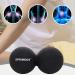SPRINGOS Double Ball Duoball Massage Ball - Hardness: Hard 13 cm Black Twinball for Fascia Release - Buy Online on GoSupps.com
