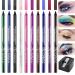 Wismee 10 Colors Eyeliner Pen Colorful Set Professional Pearl Eyeliner Kit Soft Metallic Eyeliner Eyeshadow Pencil Long Lasting Eye liner Pen Cosmetic Kit Eyes Makeup Set for Women
