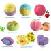 Natural Organic Bath Bombs Gift Set for Women - 8 Handmade Fizzy Bubble Bath Balls, Perfect Mothers Day or Birthday Gift - Multicolor - Buy Online on GoSupps.com