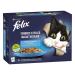 FELIX Soft Shredded in Jelly | Adult Cat | Selection of Fish | Pack of 6-12 x 85 g | Freshness sachet