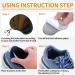 Sibba Heel Grips 2 Pairs - Self-Adhesive Foot Cushions for Women Men, Thick Shoe Inserts, Anti Blister Liners in Black & Grey - Buy Online on GoSupps.com