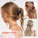 DEEKA 3 PCS 2.5 Inch Tortoise Shell Hair Claw Clips - Double Row Teeth Hair Jaw Clips for Women - Black/Brown/Leopard - Pack of 3 - Buy Online on GoSupps.com