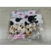 Makeup Hair Band Set - 3 Bowknot Headbands & Silicone Brushes for Facial Cleaning - Khaki Leopard White & Black - Buy Online on GoSupps.com