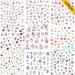 Baoximong 9 Sheets Flower Nail Art Stickers - Spring Floral 3D Self-Adhesive Decals for Women - Charming Daisy, Peony & Leaves Design - Buy Online on GoSupps.com