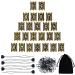 24 Pieces Hair Beard Beads Braiding Beads Norse Viking Beads  6 Pieces Pull Hair Pin Quick Beader and 160 Pieces Black Rubber Bands with Pouch for Bracelets Necklace Pendant (Gold)