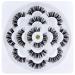 7 Pairs of 3D False Eyelashes Set | Reusable Natural Artificial Eyelashes (004) - International Shipping Available - Buy Online on GoSupps.com
