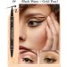Gold Glitter Eyeliner & Black Matte Liquid Liner-Double Eyeliner Pen Metallic Shimmer Sparkling Eye Liner Eyeshadow Makeup Pencil High Pigmented Long Lasting Waterproof Smudgeproof Liner Pen for Women 02# Black+glod - Buy Online on GoSupps.com