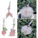 Buy Cute Acrylic Fish Tail Strawberry Pig Cell Phone Trailer & Keychain Adorable Cartoon Accessory for Keys & Lanyards - Buy Online on GoSupps.com
