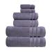 TRIDENT NectorSoft, Extra Large, 100% Cotton, Zero Twist, Towels, Super Soft, Extra Absorbent (Purple Ash, 6 Piece Set) Purple Ash 6 Piece Set