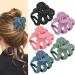 Lolalet Octopus Hair Claw Clips 5 Pack Non-slip Jaw Clips Medium Hair Clamps for Thick Curly Long Hair Wide Grip Hair Accessories for Women Girls -Style A Black/Pink/CornflowerBlue/Plum/CadetBlue